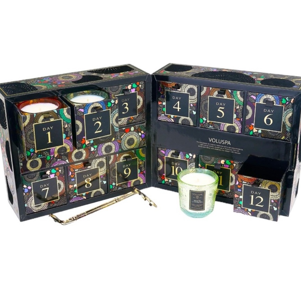 NWT Voluspa Advent Calendar Candle Set